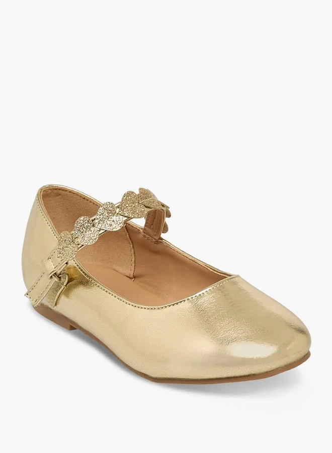 جونيورز Girls Hook & Loop Ballerina Shoes